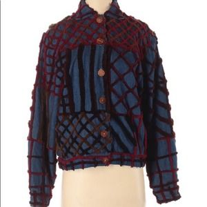 Vintage Multicolor Patchwork Jean Jacket